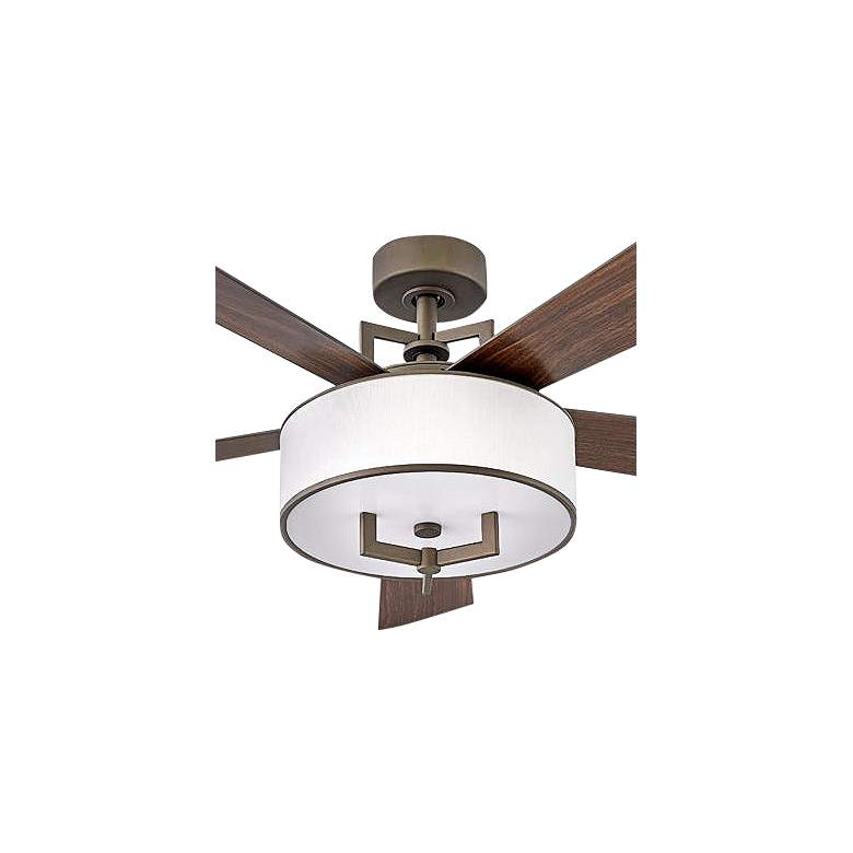 Image 2 56" Hinkley Hampton Matte Bronze LED Smart Ceiling Fan with Remote more views
