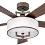 56" Hinkley Hampton Matte Bronze LED Smart Ceiling Fan with Remote
