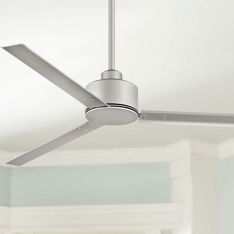 Image 1 56 inch Hinkley Indy Brushed Nickel Wet Rated Fan with Wall Control
