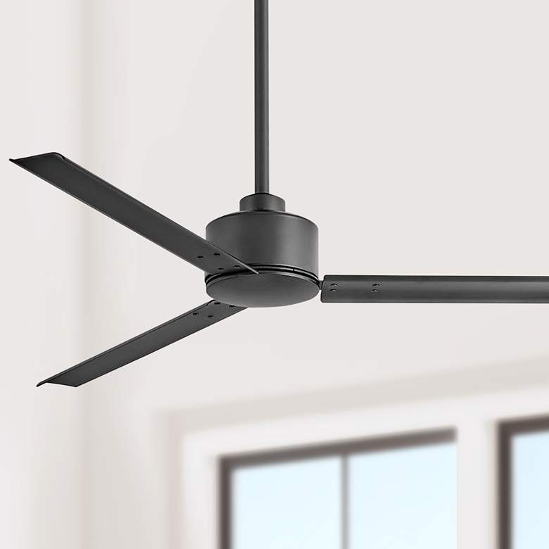 Image 1 56" Hinkley Indy Matte Black Wet Ceiling Fan with Wall Control