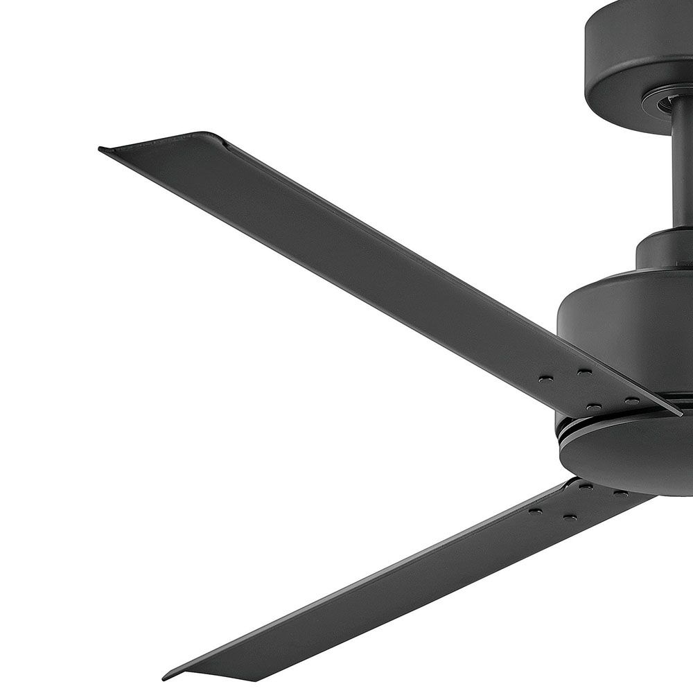 56" Hinkley Indy Matte Black Wet Ceiling Fan with Wall Control