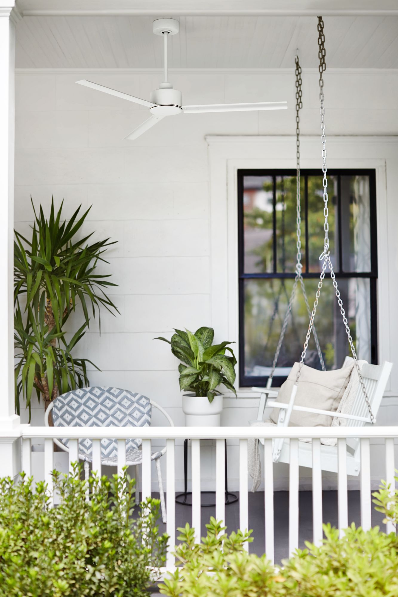 Image 4 56" Hinkley Indy Matte Black Wet Ceiling Fan with Wall Control more views