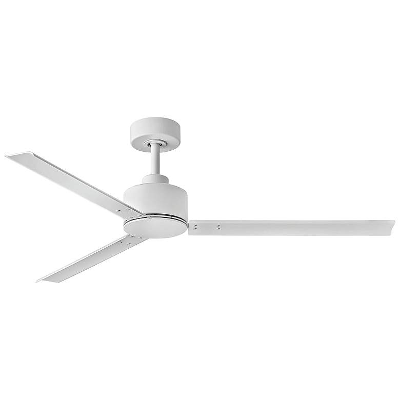 Image 2 56 inch Hinkley Indy Matte White Wet Rated Ceiling Fan with Wall Control