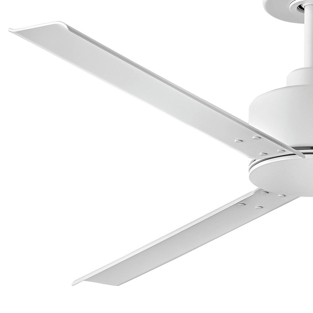 56" Hinkley Indy Matte White Wet Rated Ceiling Fan with Wall Control