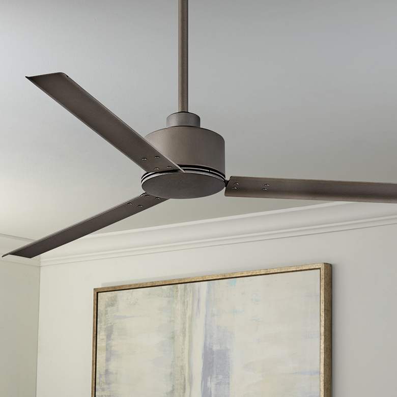 Image 1 56 inch Hinkley Indy Metallic Matte Bronze Wet Rated Fan with Wall Control