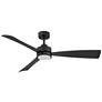 56" Hinkley Iver 3-Blade Matte Black LED Smart Ceiling Fan