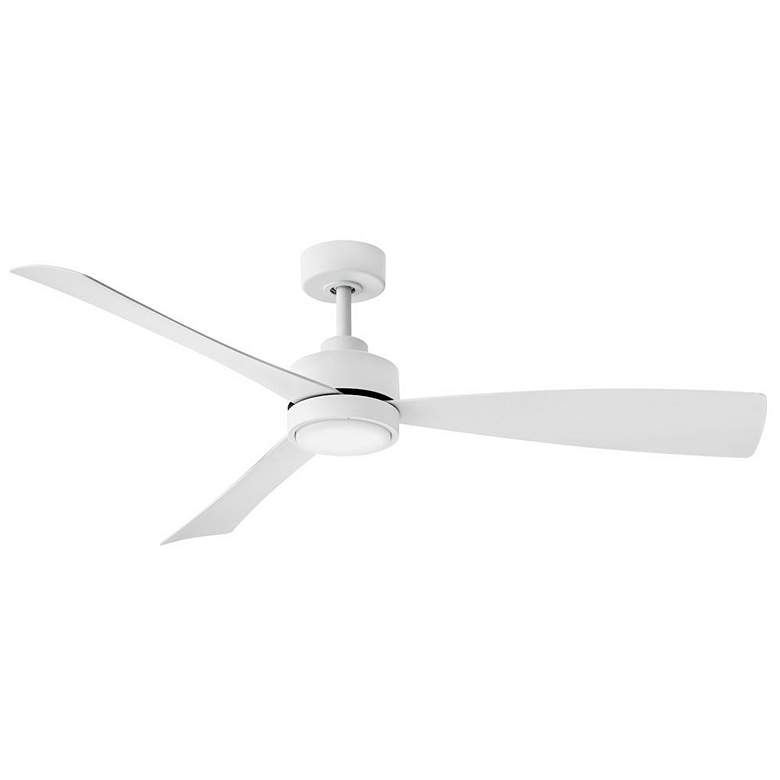Image 1 56 inch Hinkley Iver Matte White 3-Blade LED Smart Ceiling Fan