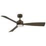 56" Hinkley Iver Metallic Matte Bronze 3-Blade LED Smart Ceiling Fan