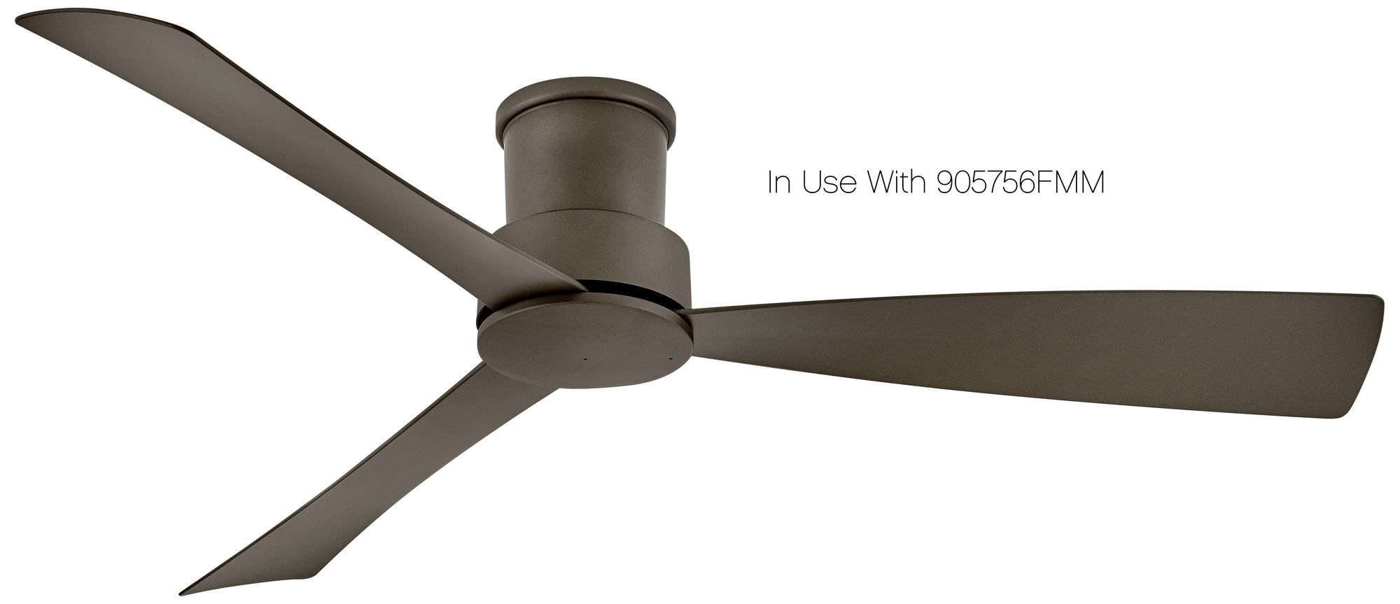 56" Hinkley Iver Metallic Matte Bronze 3-Blade LED Smart Ceiling Fan