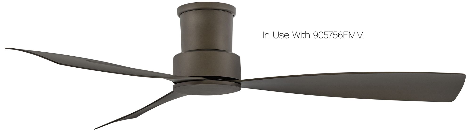 56" Hinkley Iver Metallic Matte Bronze 3-Blade LED Smart Ceiling Fan