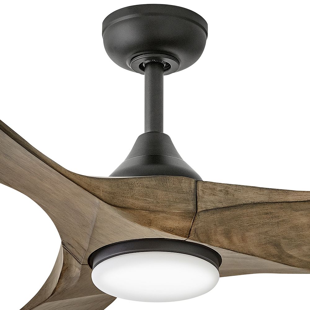 56" Hinkley Swell Illuminated Black LED Smart Ceiling Fan