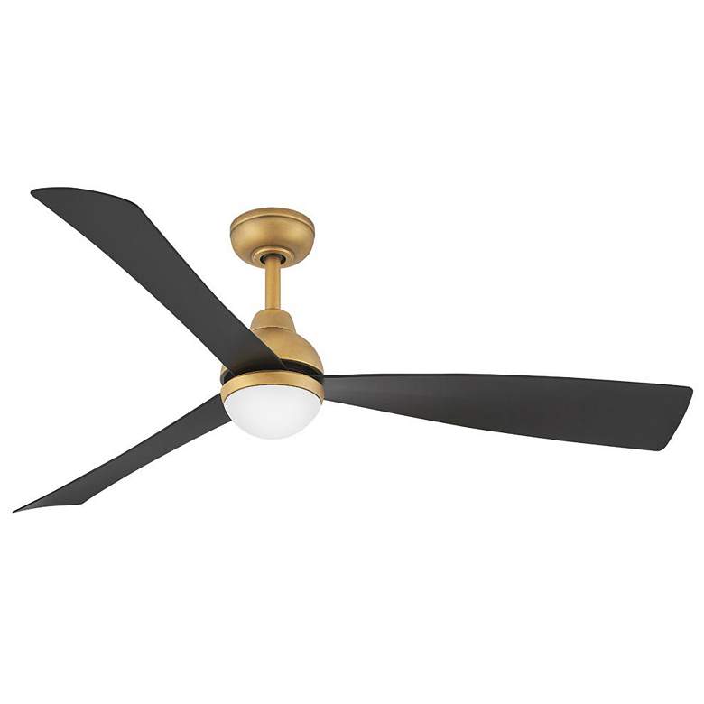 Image 1 56" Hinkley Una Heritage Brass 3-Blade LED Smart Ceiling Fan