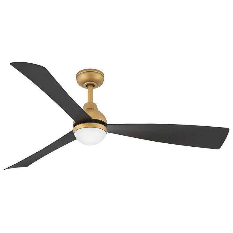 Image 1 56 inch Hinkley Una Heritage Brass 3-Blade LED Smart Ceiling Fan