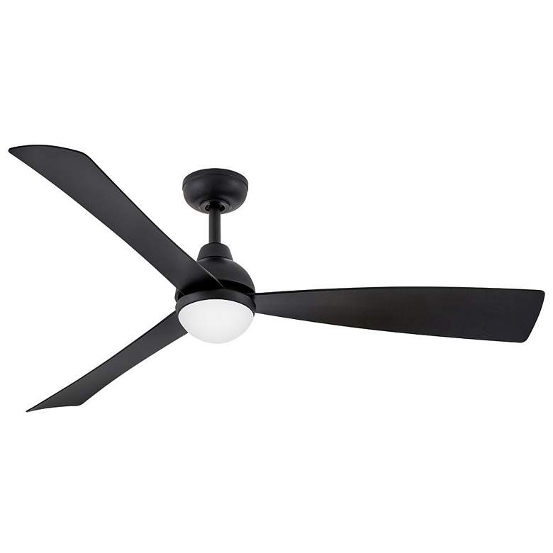 Image 1 56" Hinkley Una Matte Black 3-Blade LED Smart Ceiling Fan