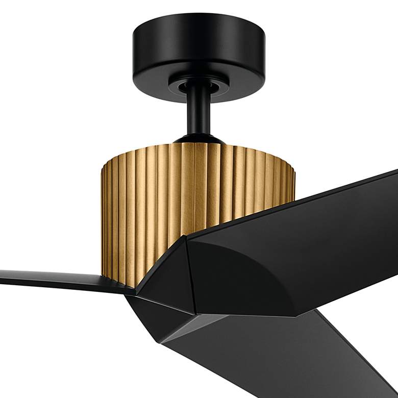 Image 4 56 inch Kichler Almere Brushed Brass Indoor Ceiling Fan with Wall Control more views