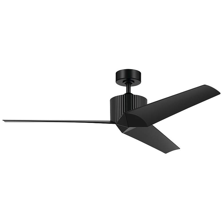 Image 1 56 inch Kichler Almere Satin Black Indoor Ceiling Fan with Wall Control
