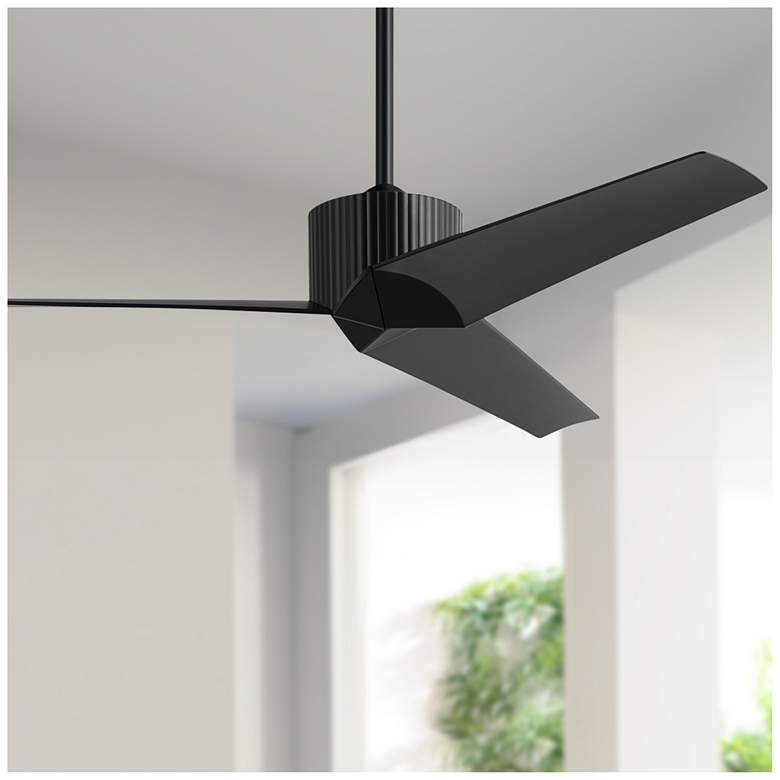 Image 1 56" Kichler Almere Satin Black Indoor Ceiling Fan with Wall Control
