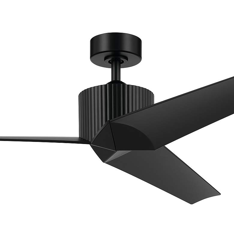 Image 4 56" Kichler Almere Satin Black Indoor Ceiling Fan with Wall Control more views