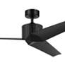 56" Kichler Almere Satin Black Indoor Ceiling Fan with Wall Control