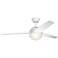 56" Kichler Bisc Matte White Modern LED Ceiling Fan with Wall Control