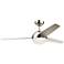 56" Kichler Bisc Nickel and Silver LED Ceiling Fan with Wall Control