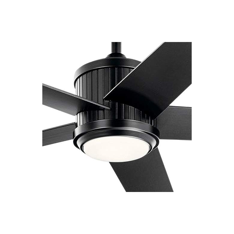 Image 4 56" Kichler Brahm Satin Black LED Ceiling Fan with Remote more views