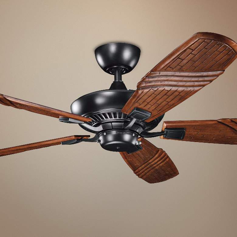 Image 1 56 inch Kichler Canfield Climates&#8482; Black Ceiling Fan