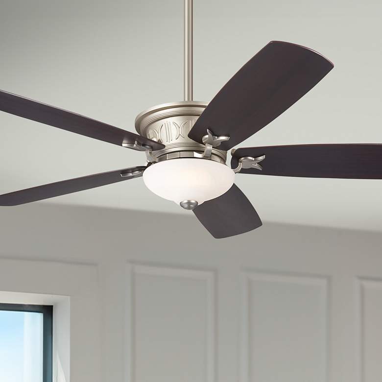 Image 1 56" Kichler Crescent Brushed Nickel Indoor LED Ceiling Fan with Remote