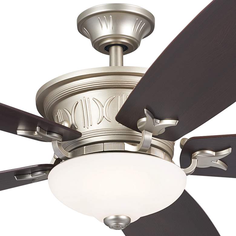 Image 2 56 inch Kichler Crescent Brushed Nickel Indoor LED Ceiling Fan with Remote more views