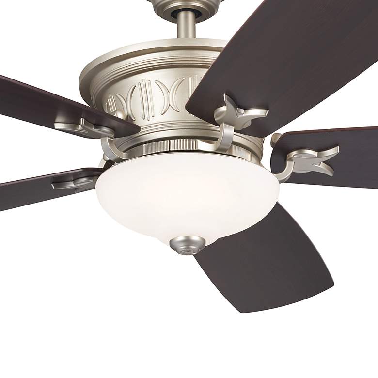 Image 3 56 inch Kichler Crescent Brushed Nickel Indoor LED Ceiling Fan with Remote more views
