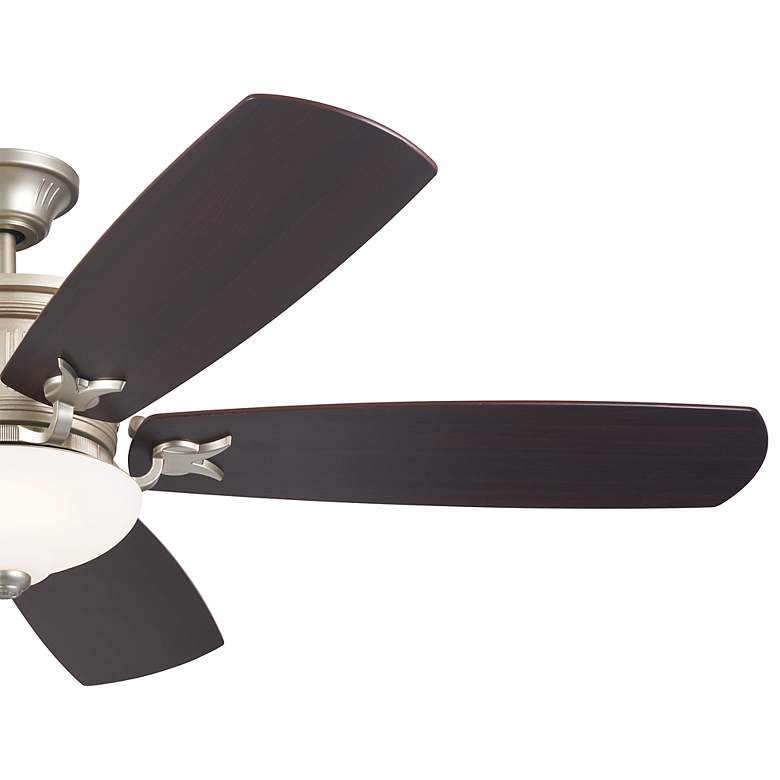Image 4 56" Kichler Crescent Brushed Nickel Indoor LED Ceiling Fan with Remote more views