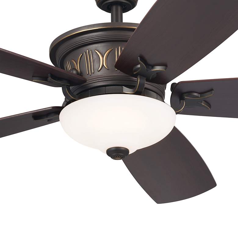 Image 4 56" Kichler Crescent Olde Bronze Indoor LED Ceiling Fan with Remote more views