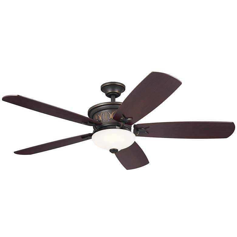Image 6 56" Kichler Crescent Olde Bronze Indoor LED Ceiling Fan with Remote more views