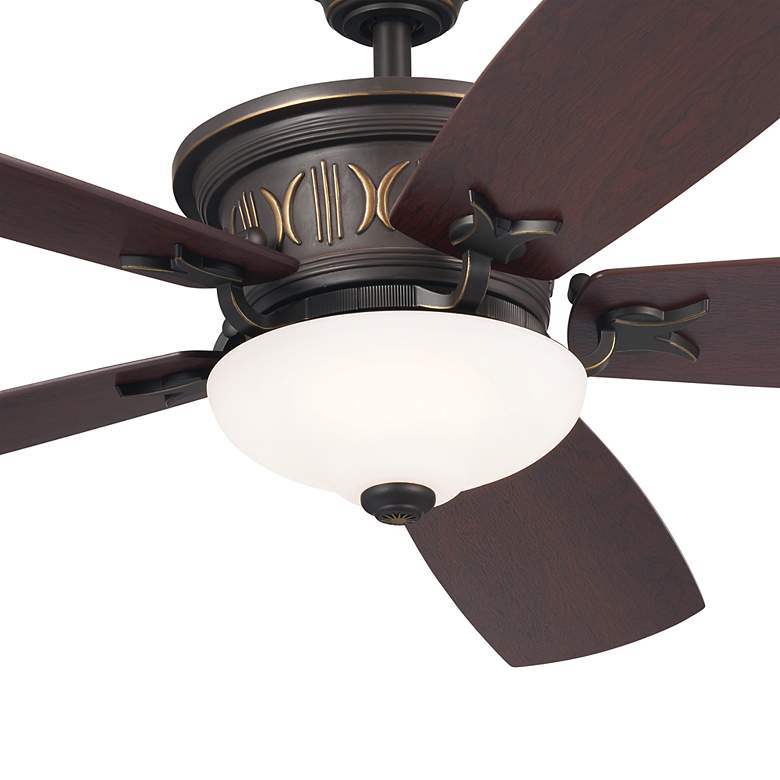 Image 7 56" Kichler Crescent Olde Bronze Indoor LED Ceiling Fan with Remote more views