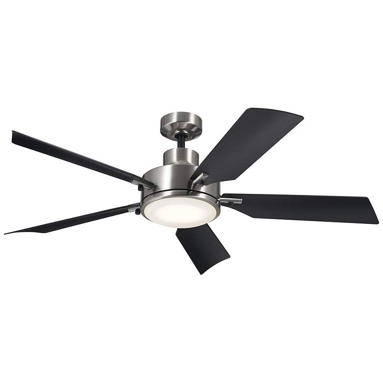 Image 1 56 inch Kichler Guardian LED Silver-Black 5-Blade Ceiling Fan