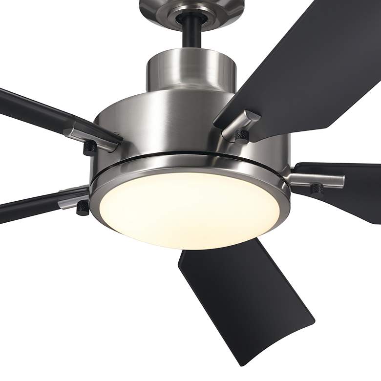 Image 3 56" Kichler Guardian LED Silver-Black 5-Blade Ceiling Fan more views