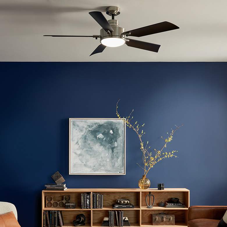 Image 5 56" Kichler Guardian LED Silver-Black 5-Blade Ceiling Fan more views