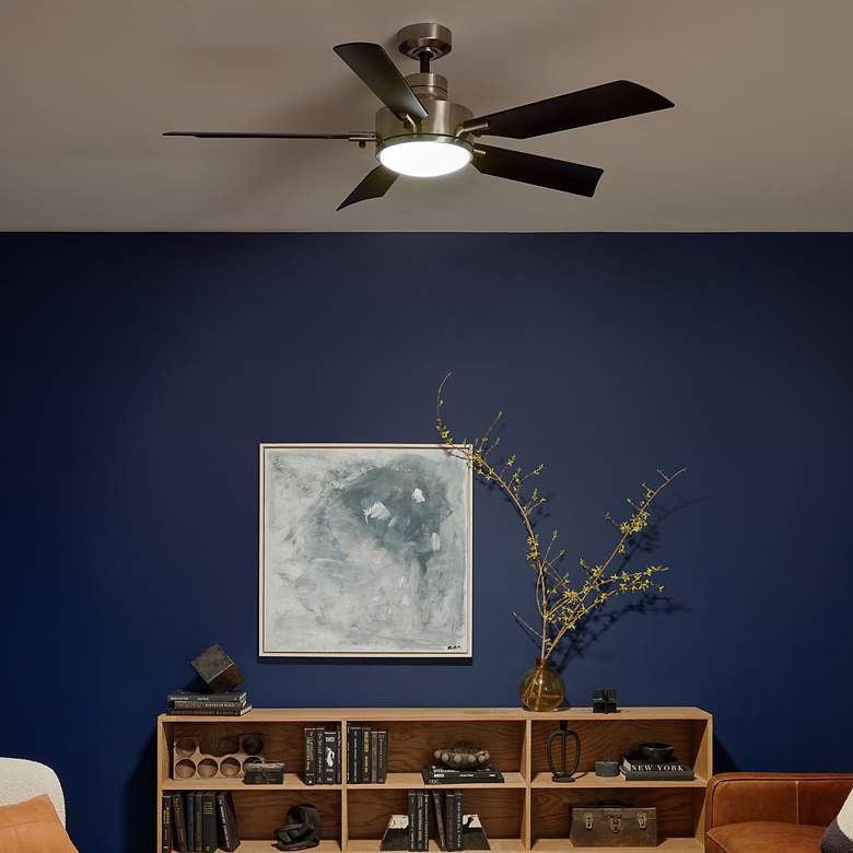 Image 6 56" Kichler Guardian LED Silver-Black 5-Blade Ceiling Fan more views