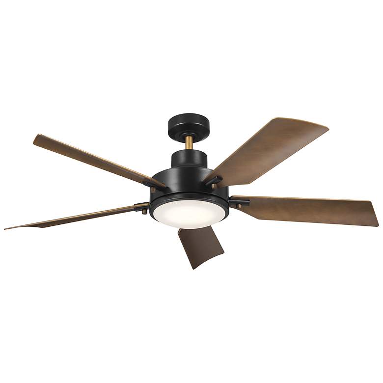 Image 3 56" Kichler Guardian Satin Black LED Ceiling Fan