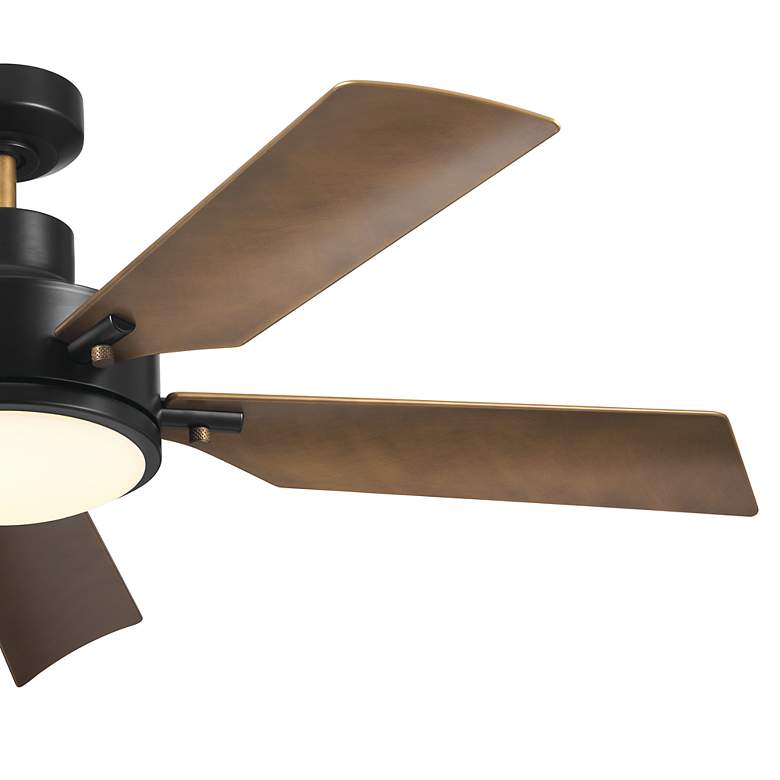 Image 5 56" Kichler Guardian Satin Black LED Ceiling Fan more views