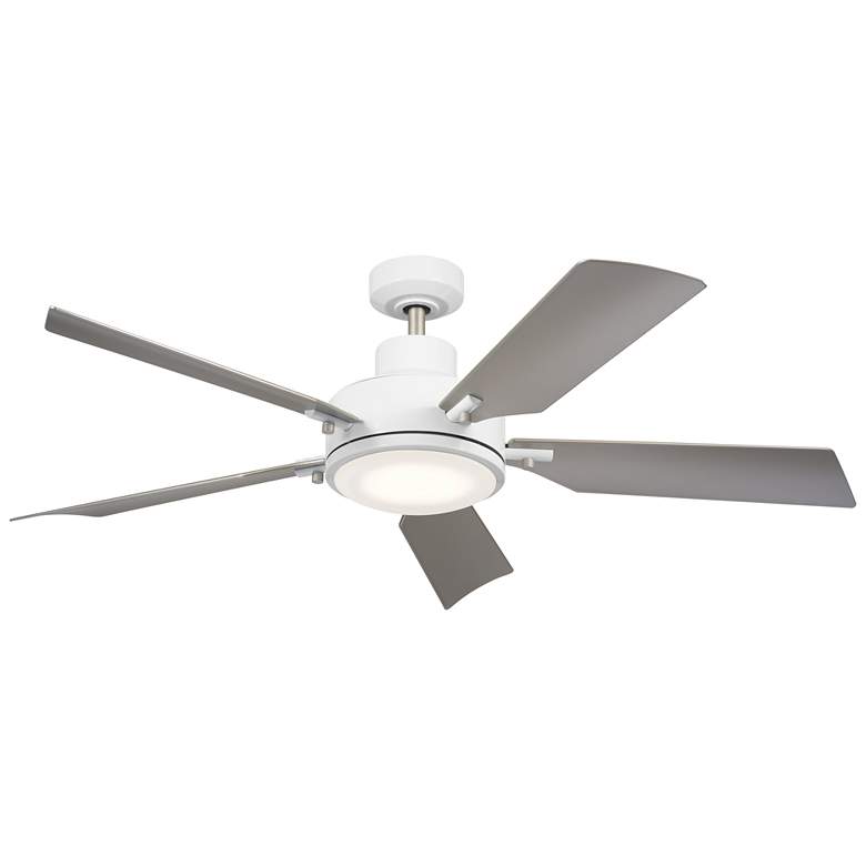Image 1 56 inch Kichler Guardian White Finish 5-Blade Ceiling Fan
