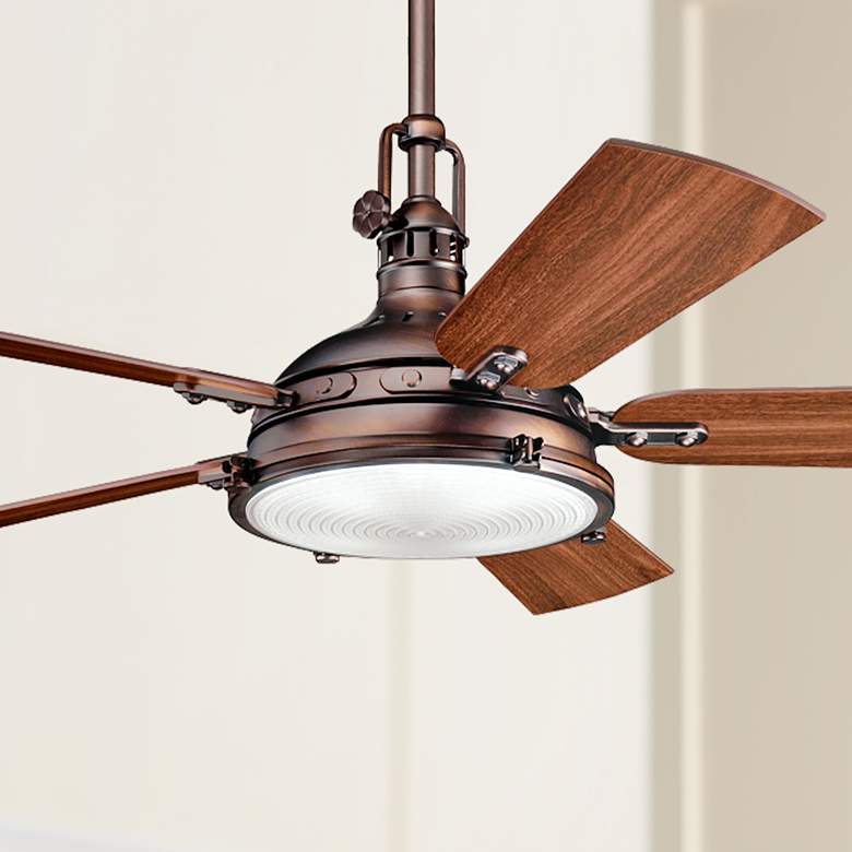 Image 1 56" Kichler Hatteras Bay Oiled Brushed Bronze Ceiling Fan