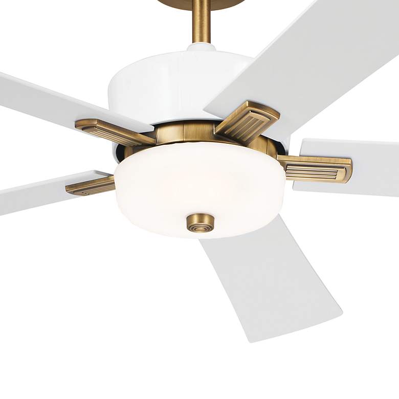 Image 5 56" Kichler Icon Brushed Brass LED Indoor Ceiling Fan more views