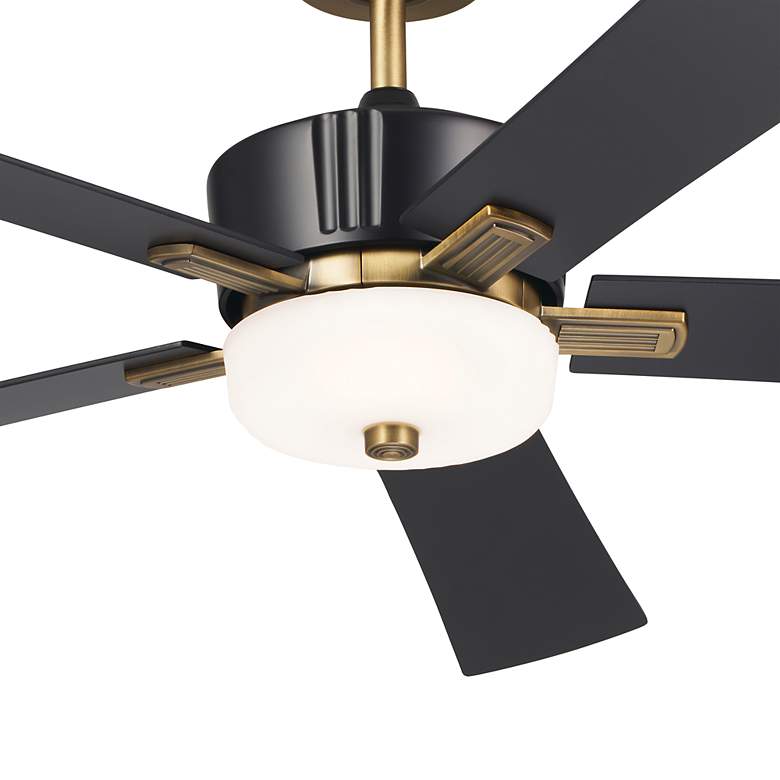 Image 5 56" Kichler Icon Satin Black LED Indoor Ceiling Fan more views