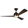 56" Kichler Incus Natural Bronze LED Ceiling Fan with Wall Control
