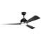 56" Kichler Incus Satin Black LED Ceiling Fan with Wall Control