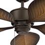 56" Kichler Nani Satin Bronze Leaf Blades Pull Chain Ceiling Fan in scene