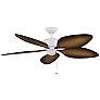 56" Kichler Nani White Finish Brown Leaf Blades Pull Chain Ceiling Fan