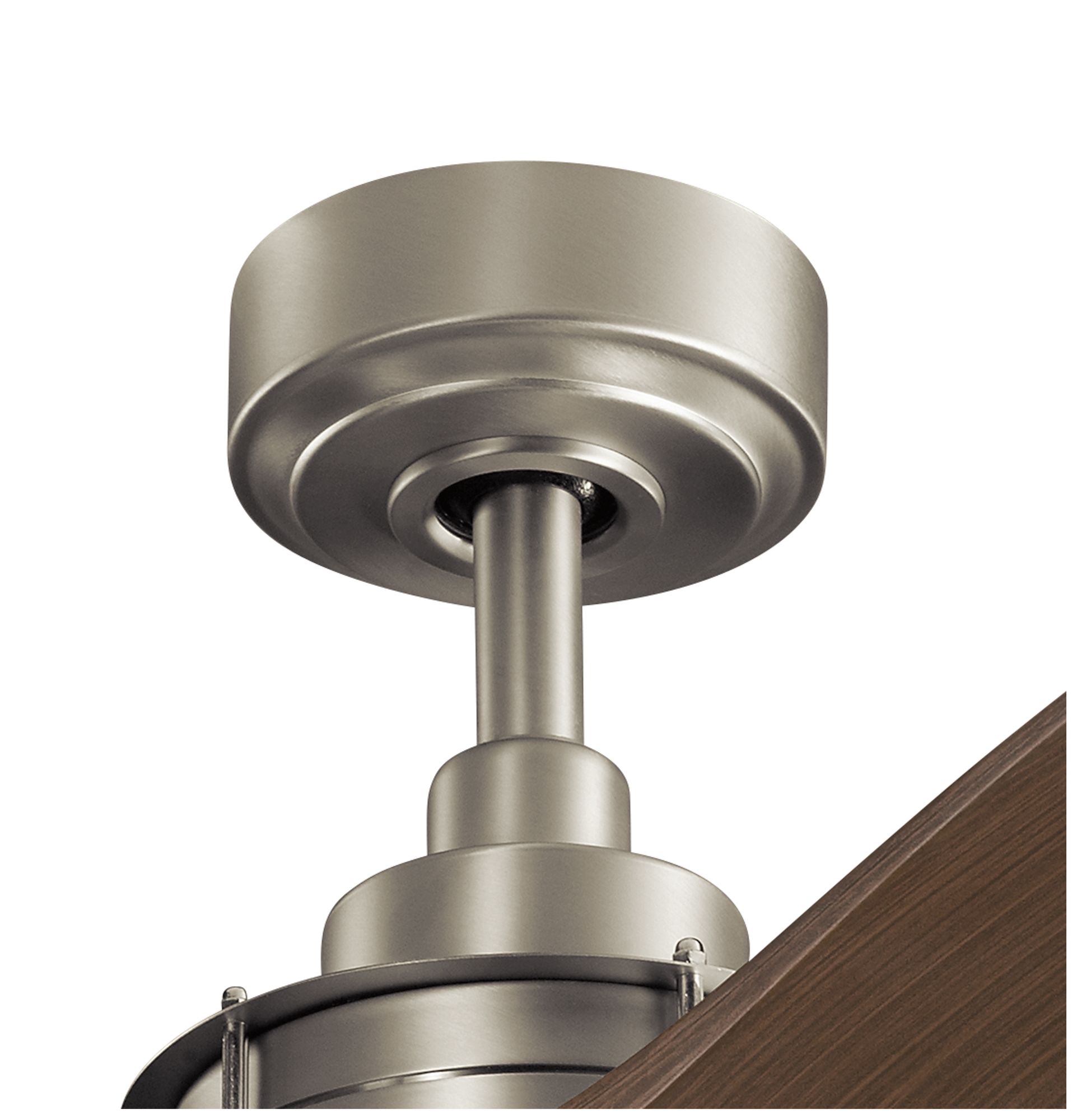 Image 6 56" Kichler Ried Brushed Nickel Walnut Ceiling Fan with Wall Control more views