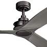 56" Kichler Ried Driftwood Anvil Iron Ceiling Fan with Wall Control